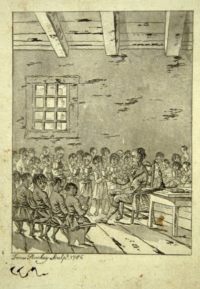 Classroom of a Native American school by James Peachey